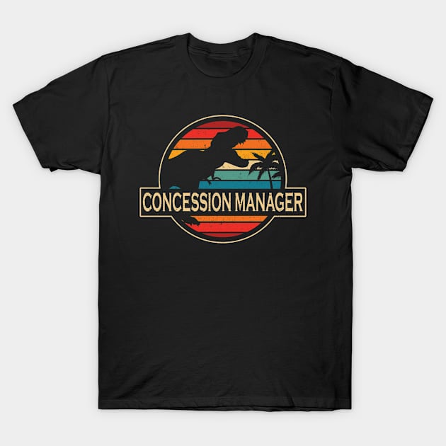Concession Manager Dinosaur T-Shirt by SusanFields